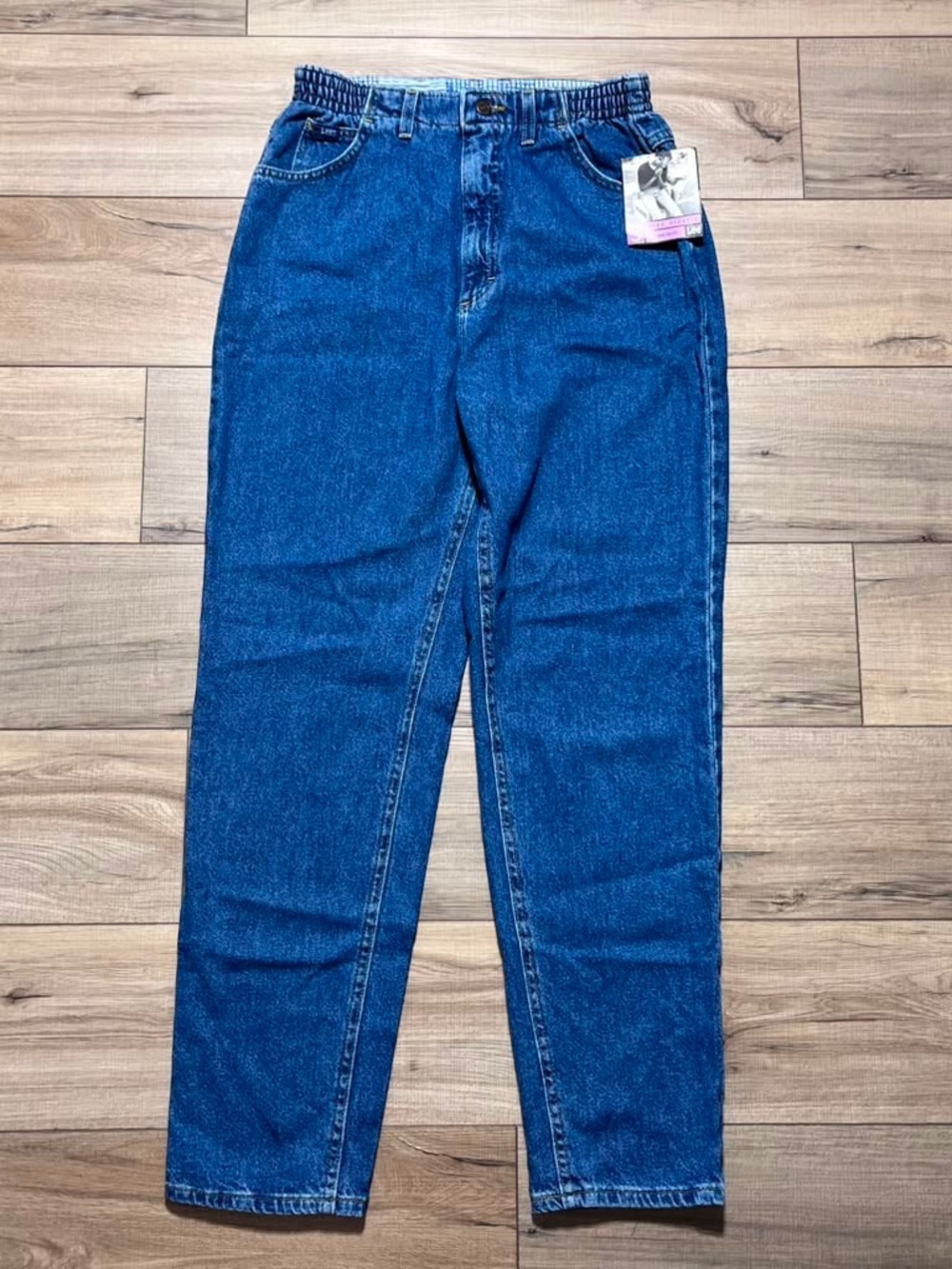 Lee Womens Vintage Side Elastic Jeans Size 12 Medium Blue